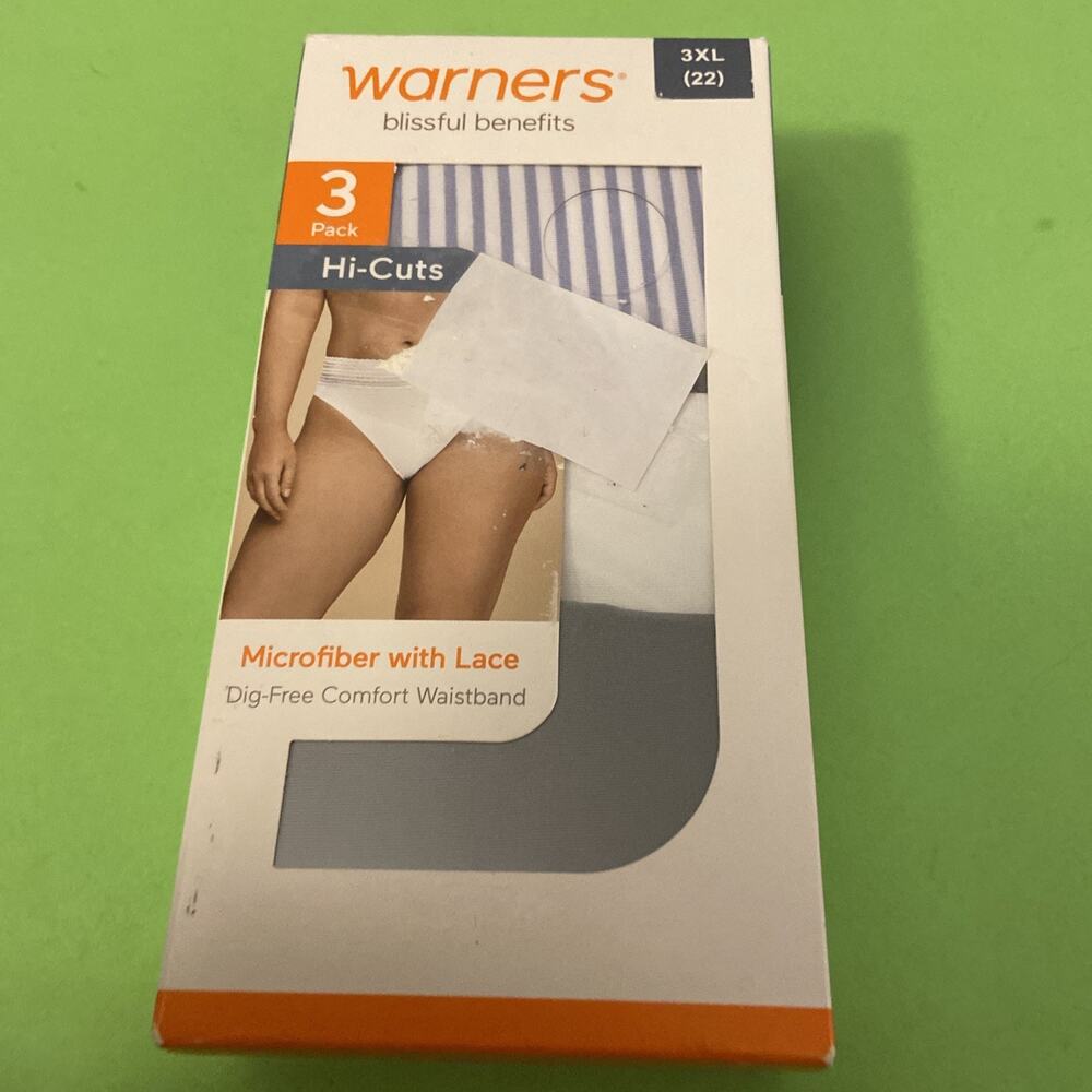 NEW! Warners Blissful Benefits Panty 3 PACK! 3XL